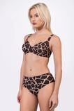 Endeep Kadın Toparlayıcı Desenli Kahverengi Bikini Takımı