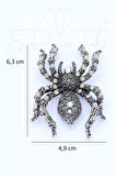 Taşlı Örümcek Broş