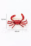 Kırmızı Yengeç Broş