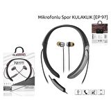 Subzero Kablosuz Spor Kulaklık 72 Saat Bluetooth 5.0 Boyun Askılı Mıknatıslı Bass+ Subzero EP97