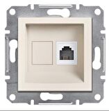 Schneider EPH4170123 Krem Tekli RJ11 Çerçevesiz Telefon Prizi