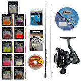 YekOutdoor FireWorm LRF Seti Okuma Epixor LRF Ultra Light Game Spin 213cm 1-8gr 2 Parça Olta Kamışı&Okuma Acuador ACU-1000A 3+1BB Olta Makinesi