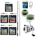 YekOutdoor HookWorm LRF Seti Okuma Epixor Ultra Light Game 213cm 1-8gr Olta Kamışı&Okuma ARIA-1000a 1BB Olta Makinesi