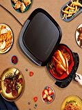2 Adet Air Fryer Hava Fritözü Silikon Pişirme Kalıbı 20 Cm X 5 Cm Kırmızı