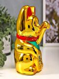 16 Cm Gold Japon Kültürü Bereket Şans Mutluluk Çağıran Şans Kedisi Pilli Hareketli Pati Maneki Neko