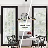 3 Metre X 60 Cm Uv Koruyucu Transparan 3D Buzlu Zebra Çizgili Cam Banyo Pencere Folyosu Statik Stick