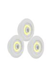 Kablosuz 3'lü Led Spot Lambalar Uzaktan Kumandalı Pilli Yapışkanlı Ergonomik Spot Lamba 3 Adet