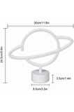 Pembe Saturn Gezegen Neon Lamba Pilli Planet Neon Led Işık