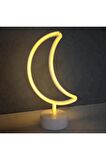 Hilal Ay Tasarımlı Usb Ve Pilli Neon Led Masa ve Gece Lambası