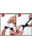 Kablo Tutucu Yapışkanlı Mini 20li Kanal Usb Şarj Veri Kablosu Tutucu Yapışkanlı Kordon Siyah