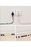 Yapışkanlı Mini 20li Klips Usb Pc Adaptör Kablo Tutucu Aparat Şeffaf