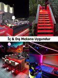 5 Metre Esnek Şerit Kırmızı Neon Suya Dayanıklı Led Aydınlatma & 12v 3a Tak Çalıştır Adaptör 