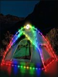 5 Mod 8 Metre Rgb Işık Dizeleri & Günışığı Tepe Lambalı Kamp Bahçe Veranda Dış Mekan Şarjlı Aydınlat