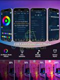 Havai Fişek Şerit Meteor Led App Uygulamalı & Kumandalı Dreamcolor 210+ Multifonksiyon Sese Duyarlı