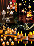 48 Adet Parti Organizasyon Christmas Konsept Süsleme Dekorasyon Pilli Tealight Mumu Led Işık