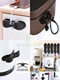 5 Adet Yapışkanlı Kablo Düzenleyici AirFriyer Mikser Fırın Kettle Şarj Pc Fiş Kablo Sarma Aparatı 