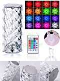 16 Renk 4 Mod Diamond Aydınlatma Masa Lambası Rose Silindir Dokunmatik & Kumandalı Usb Şarjlı 