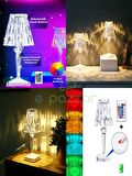 16 Renk 4 Mod Diamond Aydınlatma Masa Lambası Dekoratif Abajur Dokunmatik & Kumandalı Usb Şarjlı 
