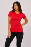 EQURİ Basic Tişört Bisiklet Yaka Kısa Kol Günlük Yazlık Slim Fit T-Shirt - Kırmızı
