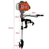 Backer Bp500 Dıştan Takma Tekne Bot Motoru 3,5 hp