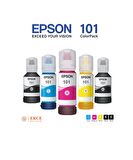 Epson 101 EcoTank L4260 Uyumlu Dolum Seti +1 Siyah Mürekkep