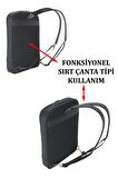 Fonsiyonel Hem Laptop Hem Sırt Çantası Case Club 15,6 İnç Siyah