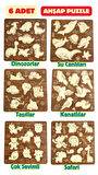 Çocuk Puzzle (Yapboz) Birinci Sınıf Ahşap 6’ lı Eğitici Öğretici Eğlenceli Mega Set