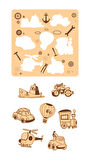 Çocuk Puzzle (Yapboz) Birinci Sınıf Ahşap 3 Parça Eğitici Öğretici Eğlenceli Set