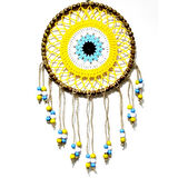 Sarı Motifli Renkli Boncuklu El Yapımı Duvar Süsü