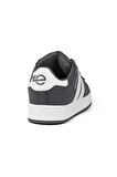 Unisex Gri Beyaz Siyah Bağcıklı Rahat Sneaker Günlük Spor Ayakkabı