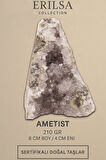 Sertifikalı Ametist Taşı Kütlesi 210 Gr – Ham Doğal Kristal Dekoratif Taş Stresi Azalt Huzur Ver