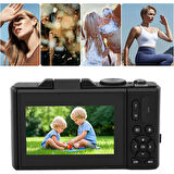 Ozmik 5K Dijital Kamera 75MP HD Retro Otomatik Odaklama Anti Shake 18x Zoom 64GB SD KART HEDİYE 