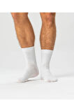 Erkek Beyaz Bambu Çorap 6'lı Premium Kutu