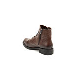 TwoEgoist Kadın Hakiki Deri Kısa Rahat Topuklu Bot