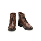 TwoEgoist Kadın Hakiki Deri Kısa Rahat Topuklu Bot