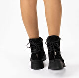 TwoEgoist Kadın Hakiki Süet Deri Kalın Tabanlı Tasarım Bot