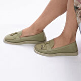 Kadın Hakiki Yumuşak Deri  Günlük Loafer Babet Ayakkabı