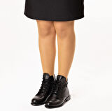 TwoEğoist Kadın Hakiki Deri Bilek Boy Kısa Topuk Tasarım Şık Bot