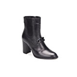 TwoEgoist Kadın Hakiki Floter Deri Tokalı Topuklu Bot