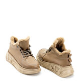 Kadın Kürk Yakalı Ayakkabı