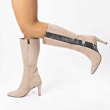Kadın Topuklu Sivri Burunlu  Çizme