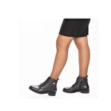 Kadın Hakiki Deri Kauçuk Taban Orta Boy Bot