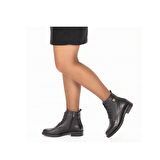 Kadın Hakiki Deri Kauçuk Taban Orta Boy Bot