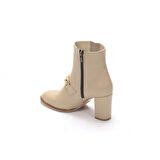 TwoEgoist Kadın Hakiki Floter Deri Topuklu Bot