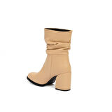 Kadın Cilt Kalın Topuklu Sivri Burunlu Klasik Bot