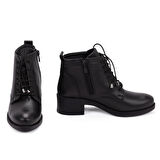 Kadın Hakiki Deri Anatomik Alçak Topuklu Günlük Şık Bot