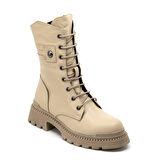 TwoEgoist Kadın Hakiki Deri Uzun Postal Bot