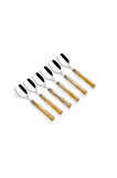 RİVADOSSİ BAMBOO 6 KİŞİLİK KREM RENGİ DONDURMA KAŞIĞI  