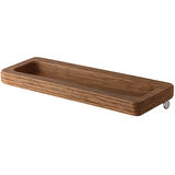 Adnoss Lüks Selvi Havluluk 30Cm Siyah Pirinç Ahşap - Ahşap Siyah