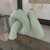 3D Baskı Interlocking Vazo - İç İçe Geçen Dekoratif Vazo-Mint